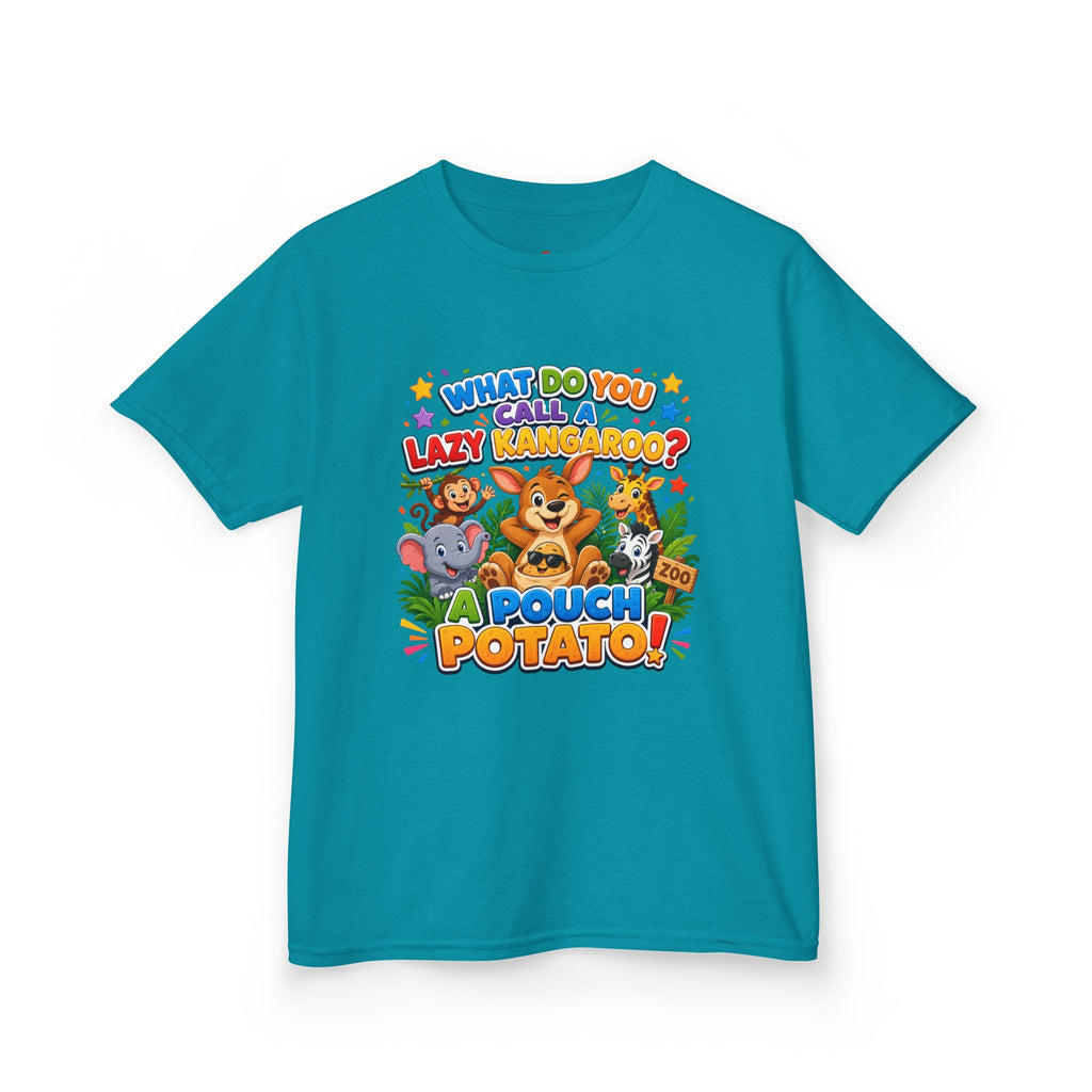 Lazy Kangaroo Pouch Potato Kids T-Shirt | Cute Animal Nursery Tee