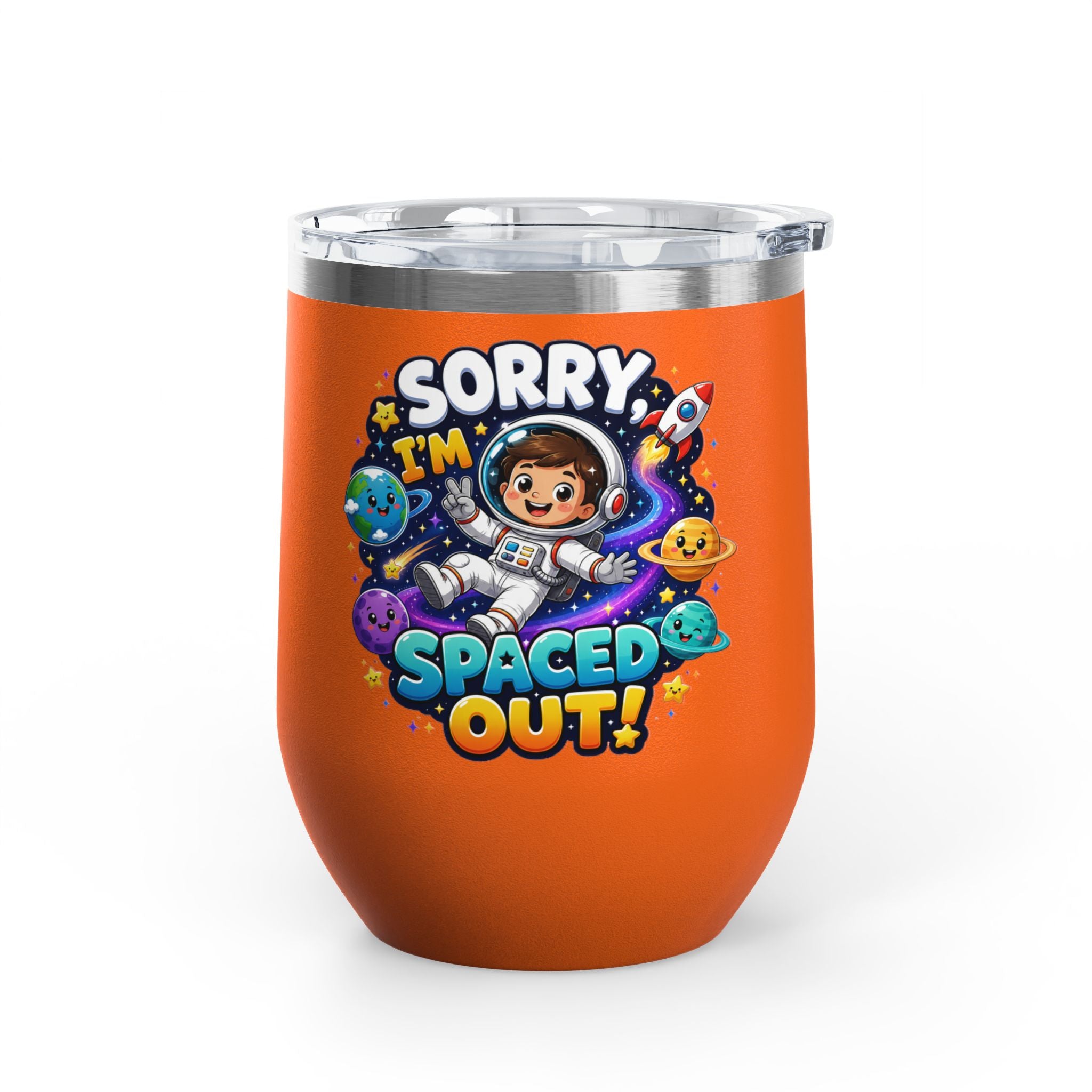 Spaced Out  — 12oz Insulated Space-themed Travel Cup