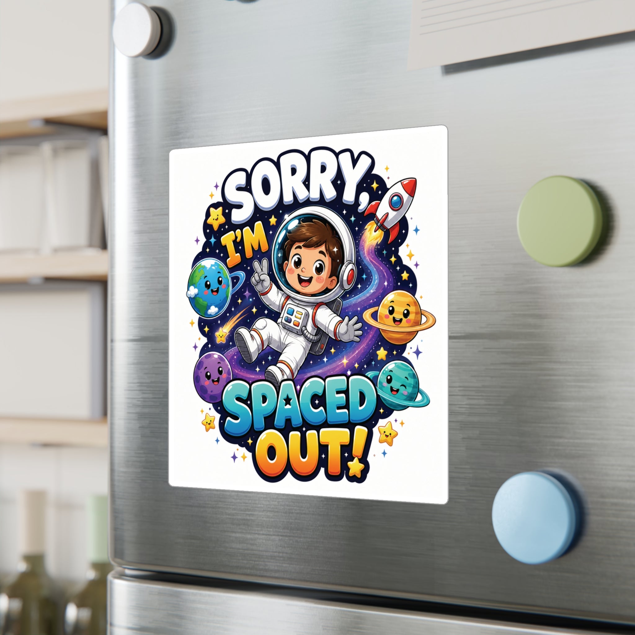Sorry I’m Spaced Out! Astronaut Kids Vinyl Sticker