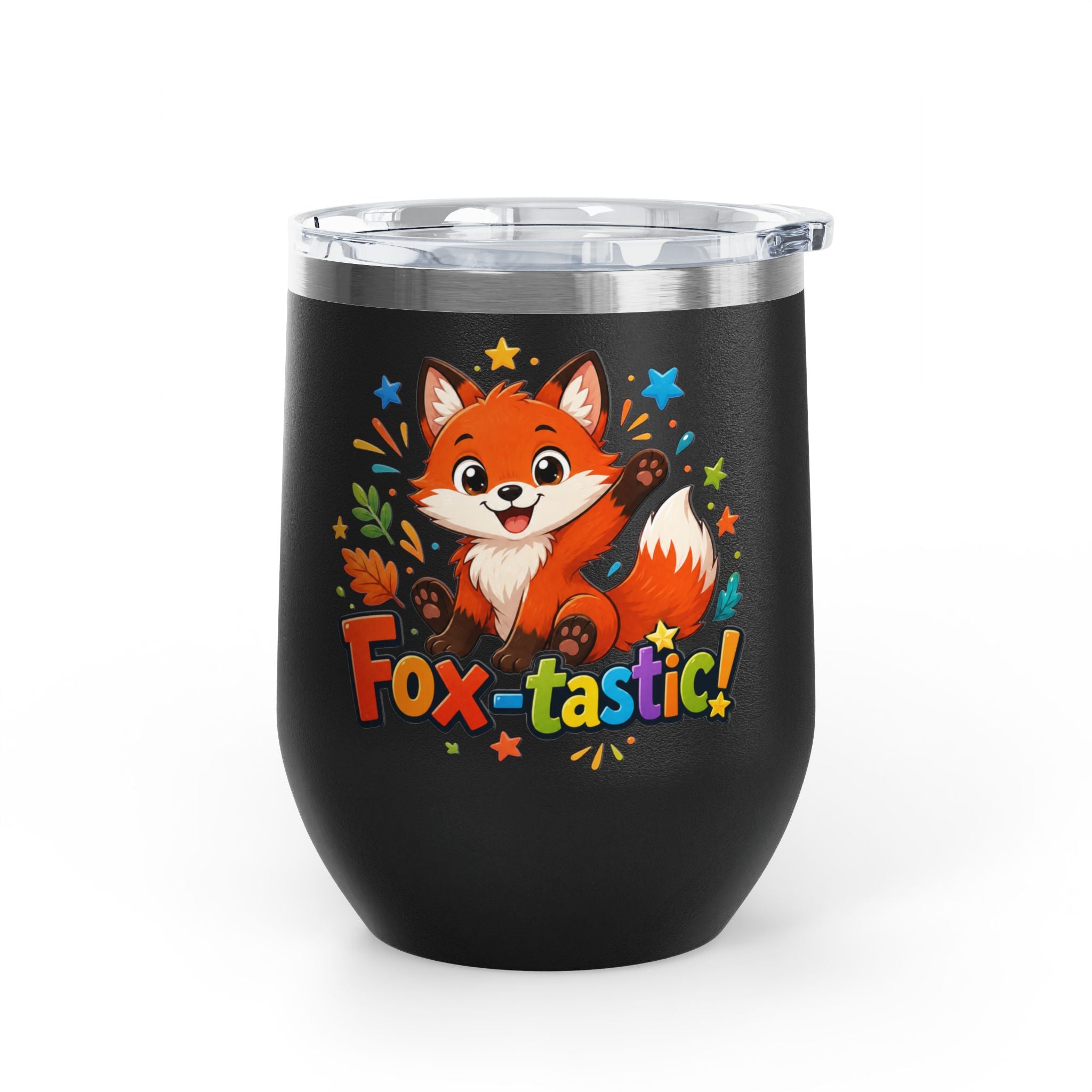 Fox-tastic! Cute Fox 12oz Insulated Tumbler (Fun Animal Gift)