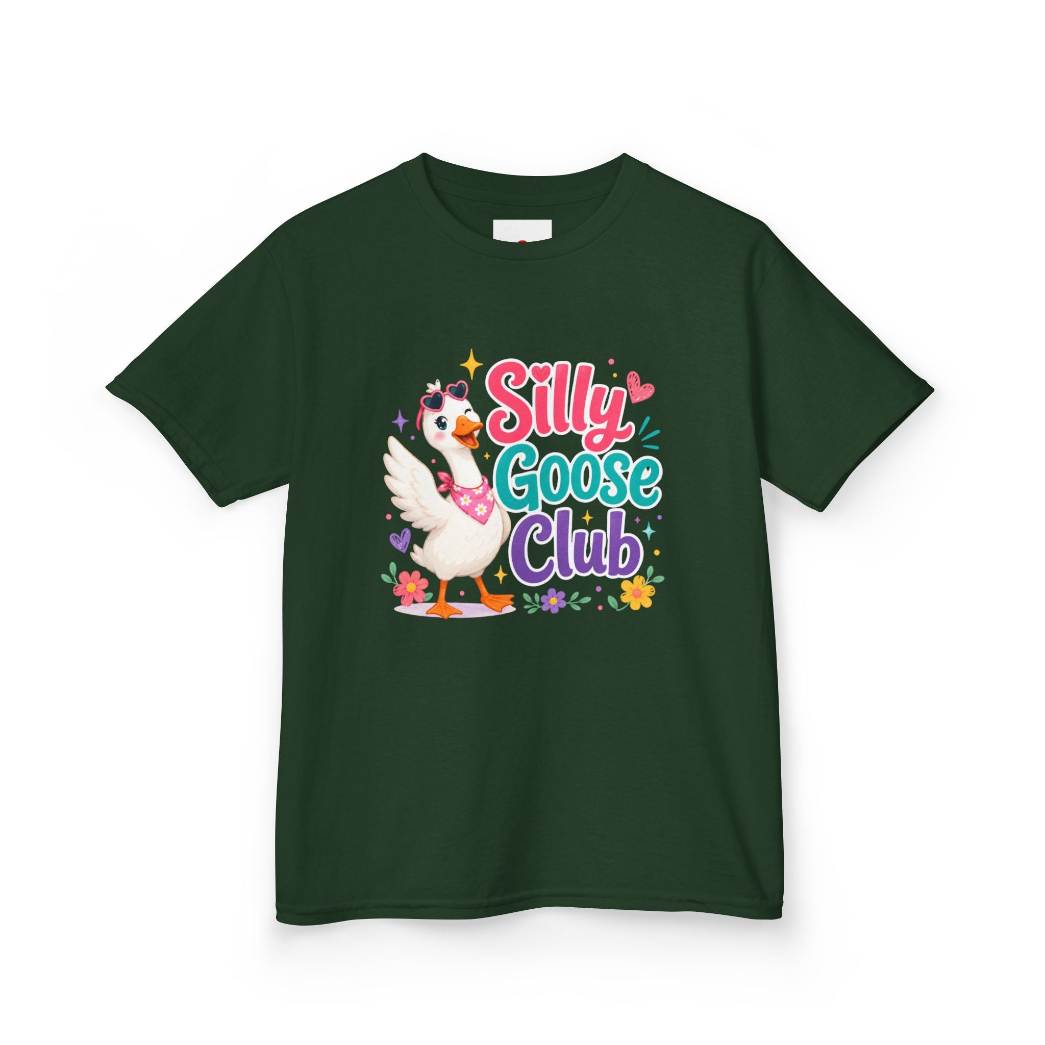 Kids T-Shirt — "Silly Goose Club" Cute Cartoon Goose Tee for Toddlers & Preschoolers
