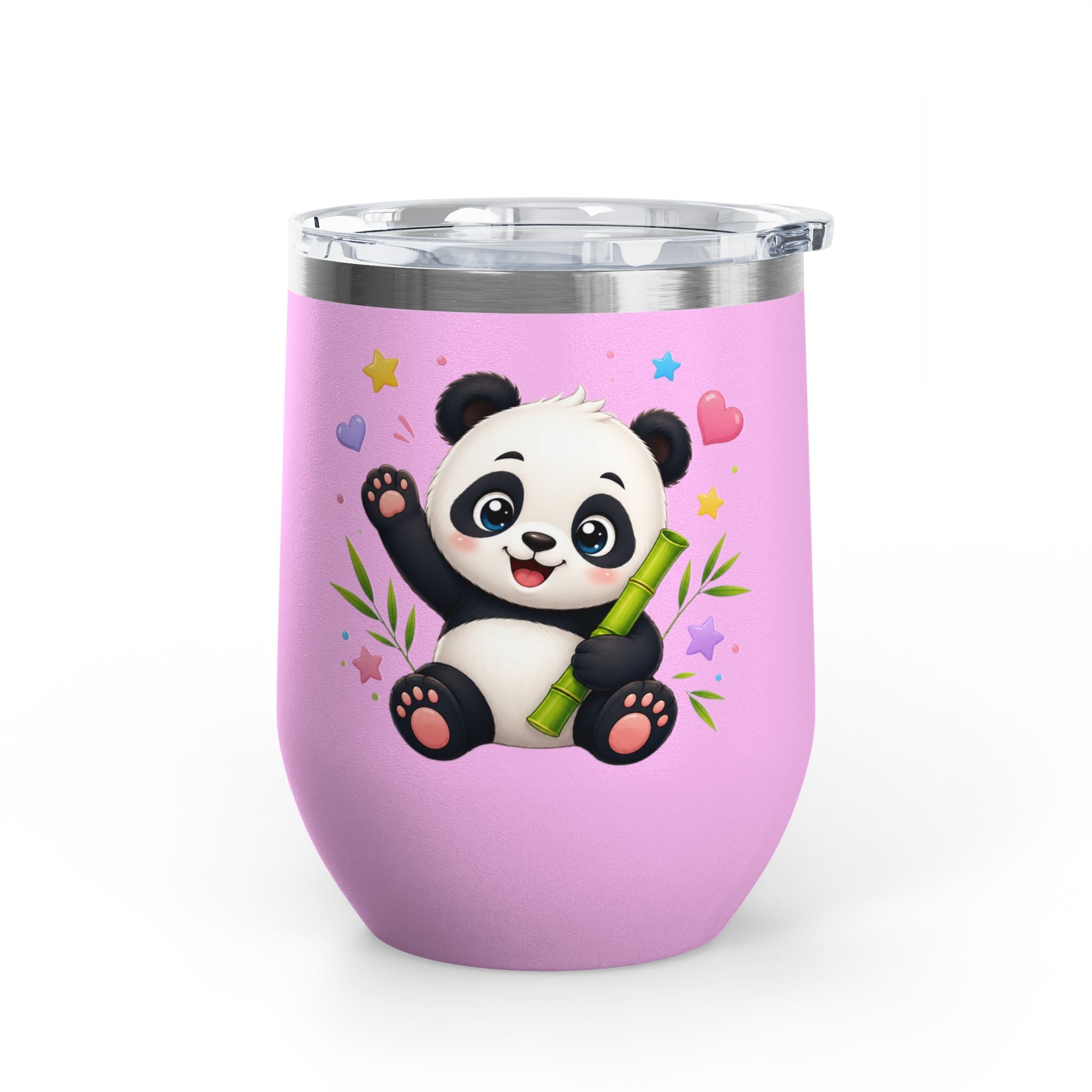 Panda Love 12oz Tumbler — Cute Bamboo Baby Panda Insulated Cup