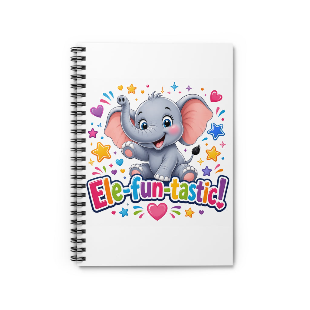 Ele-fun-tastic! Cute Elephant Spiral Notebook — Ruled Journal for Kids