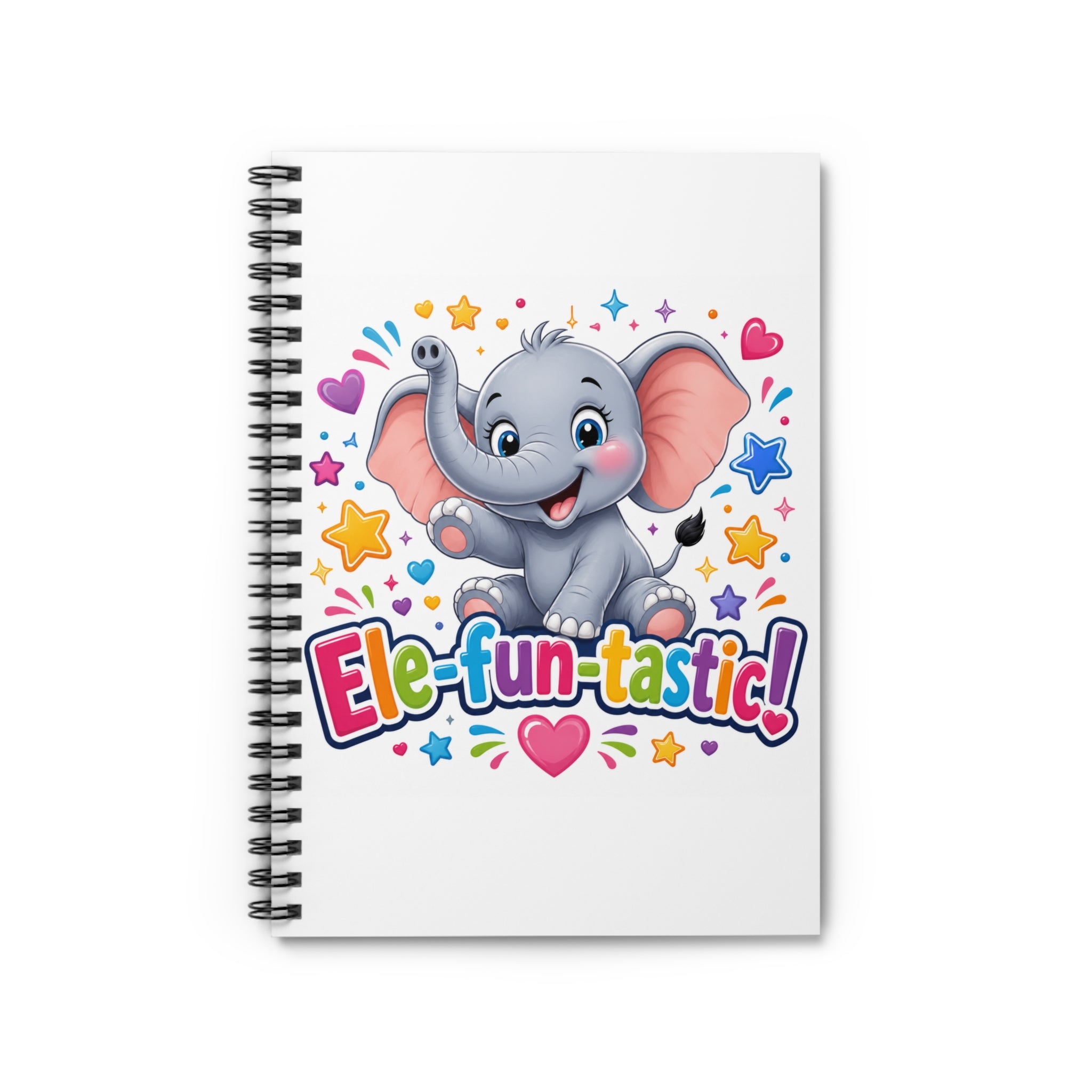 Ele-fun-tastic! Cute Elephant Spiral Notebook — Ruled Journal for Kids