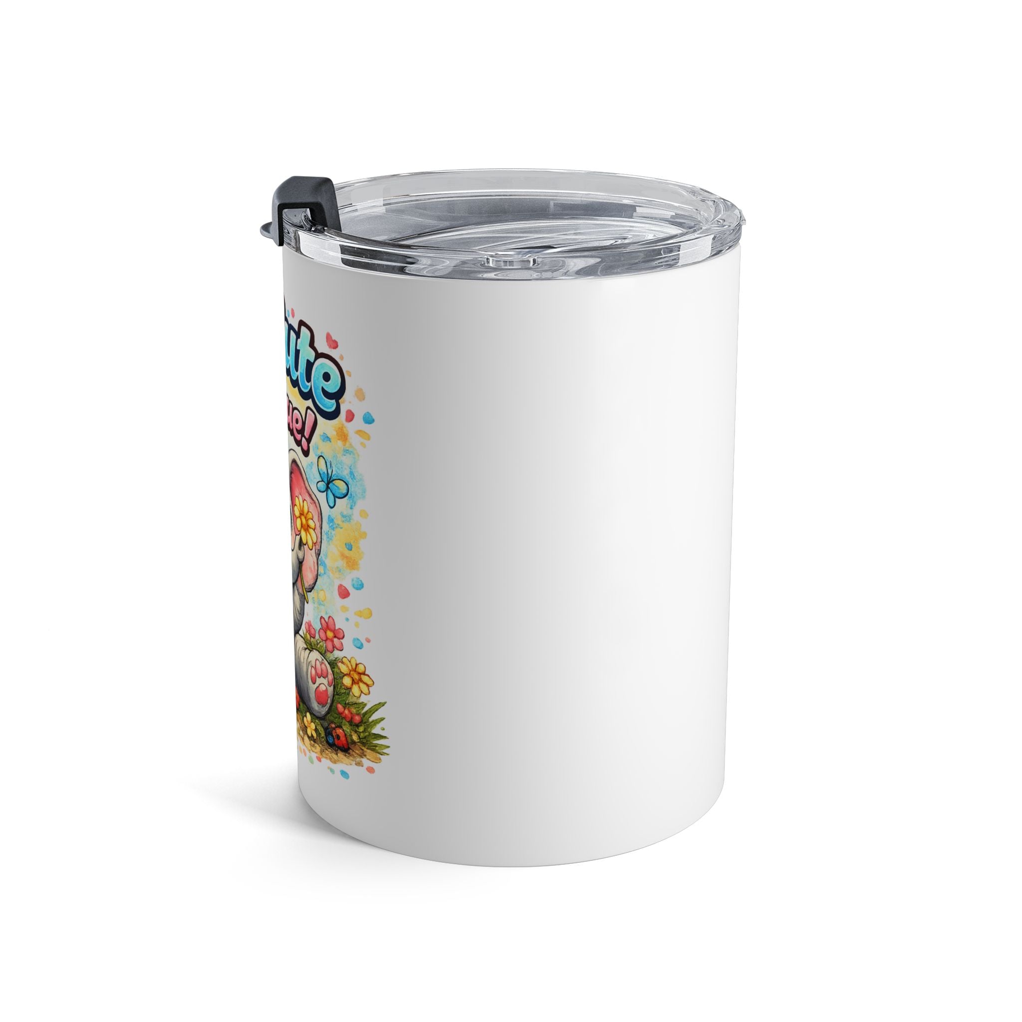 Too Cute to Be True! 10oz Elephant Tumbler — Cute Baby Animal Travel Cup