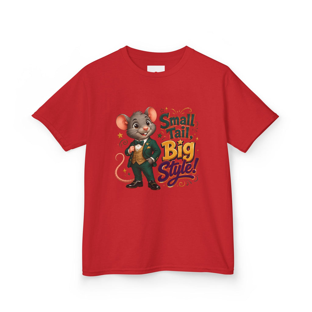 Kids T-Shirt — “Small Tail, Big Style!” Cartoon Mouse Graphic Tee