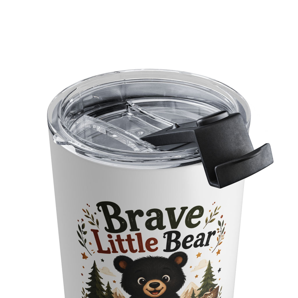 Brave Little Bear 10oz Tumbler — Cute Adventure Kids Travel Cup