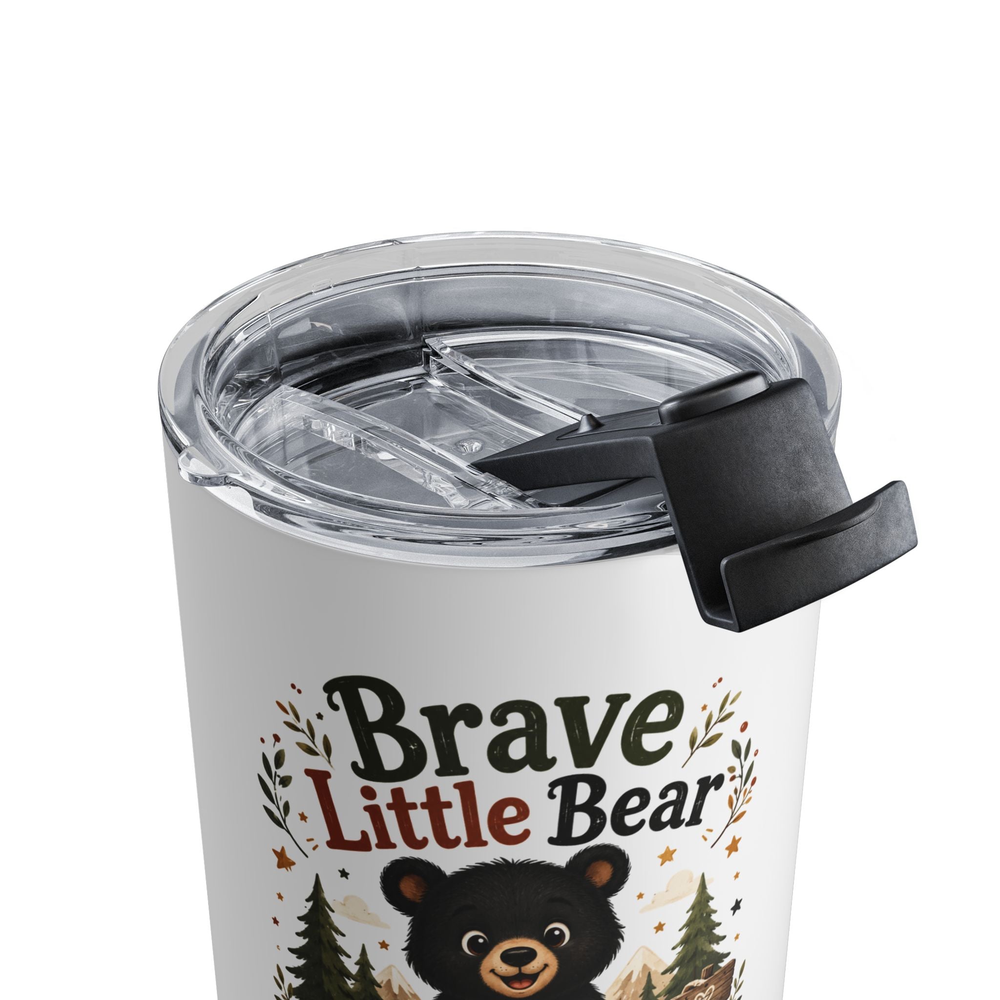 Brave Little Bear 10oz Tumbler — Cute Adventure Kids Travel Cup