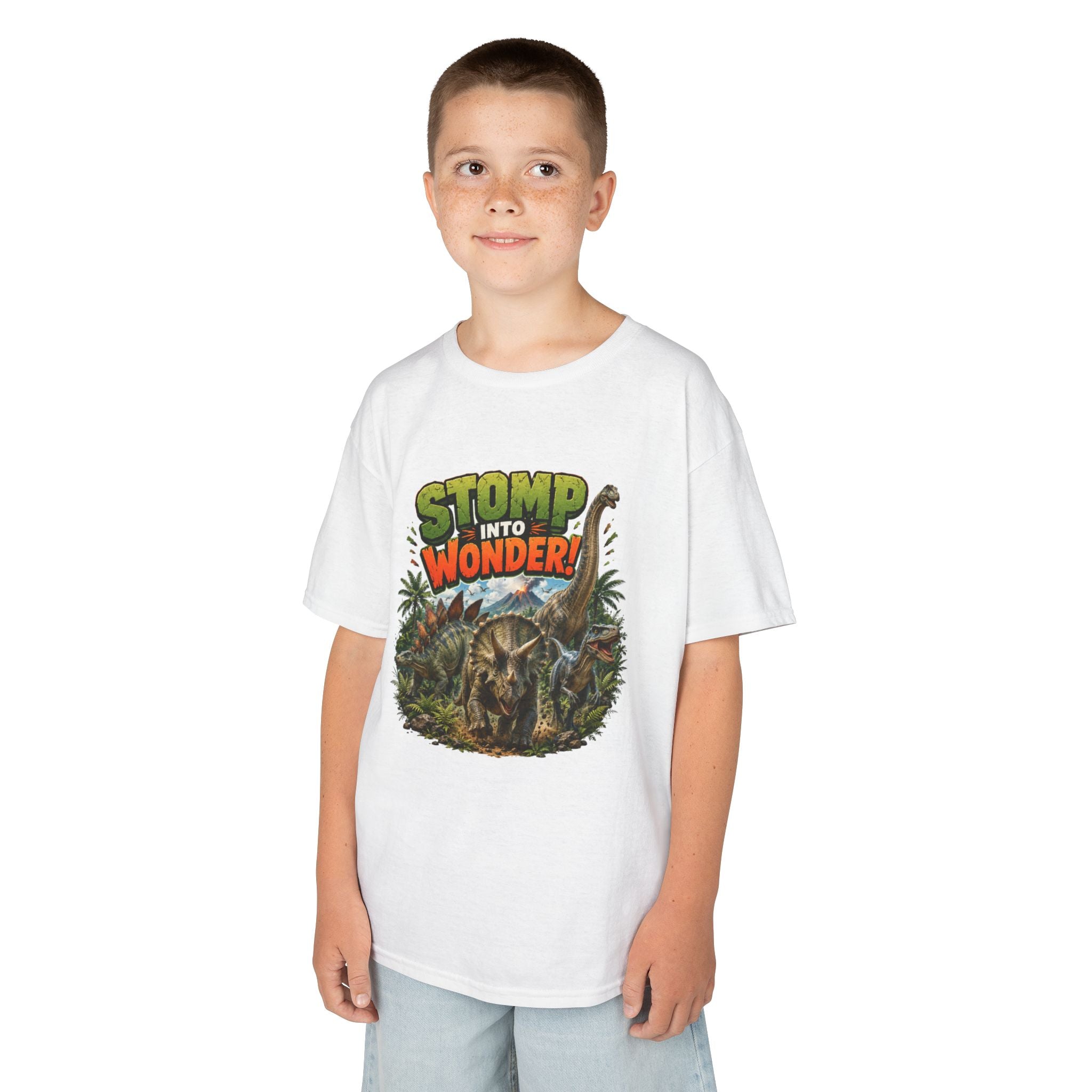 Kids T-Shirt - "Stomp Into Wonder" Dinosaur Graphic Tee