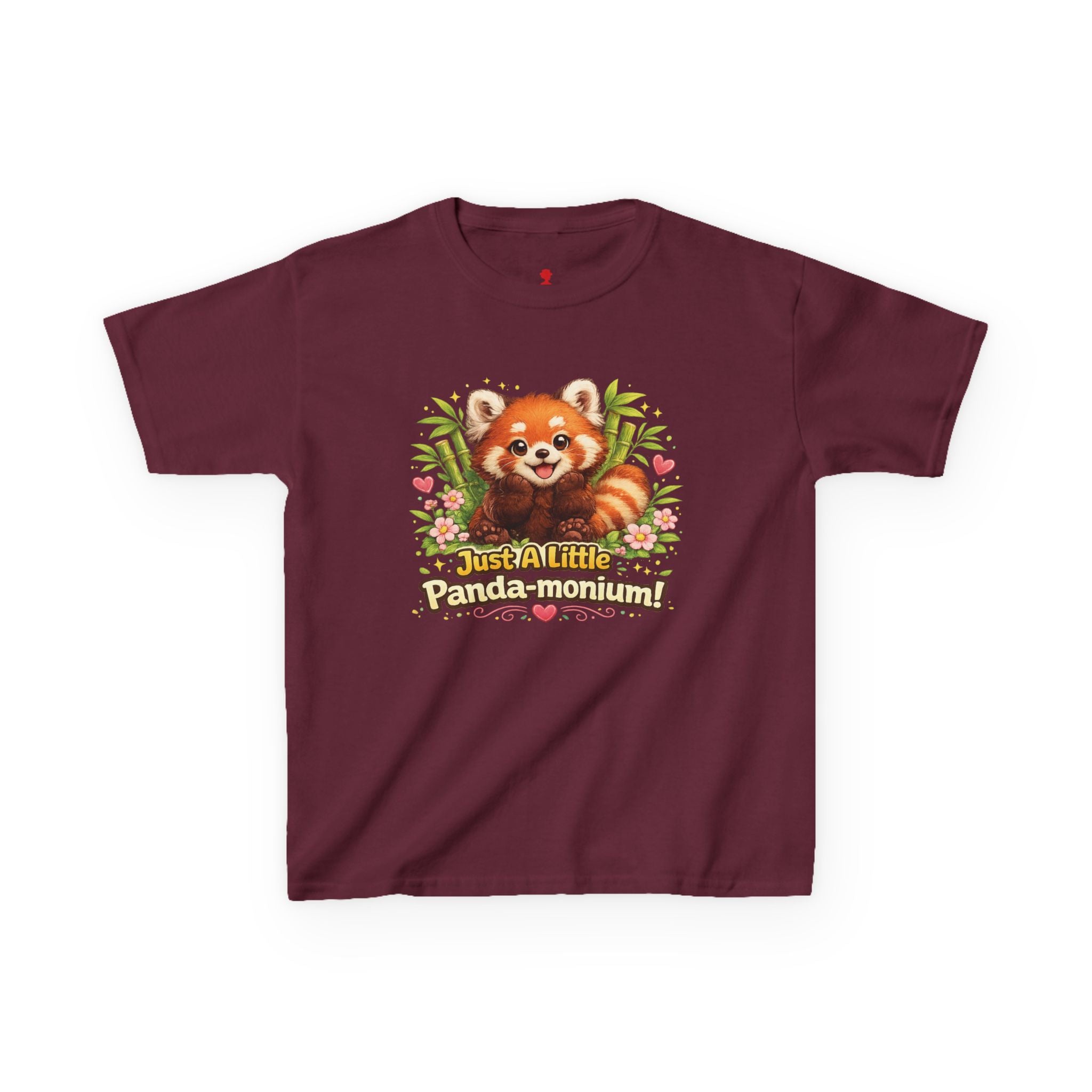 Red Panda Illustration Kids T-Shirt | "Just A Little Panda-monium"