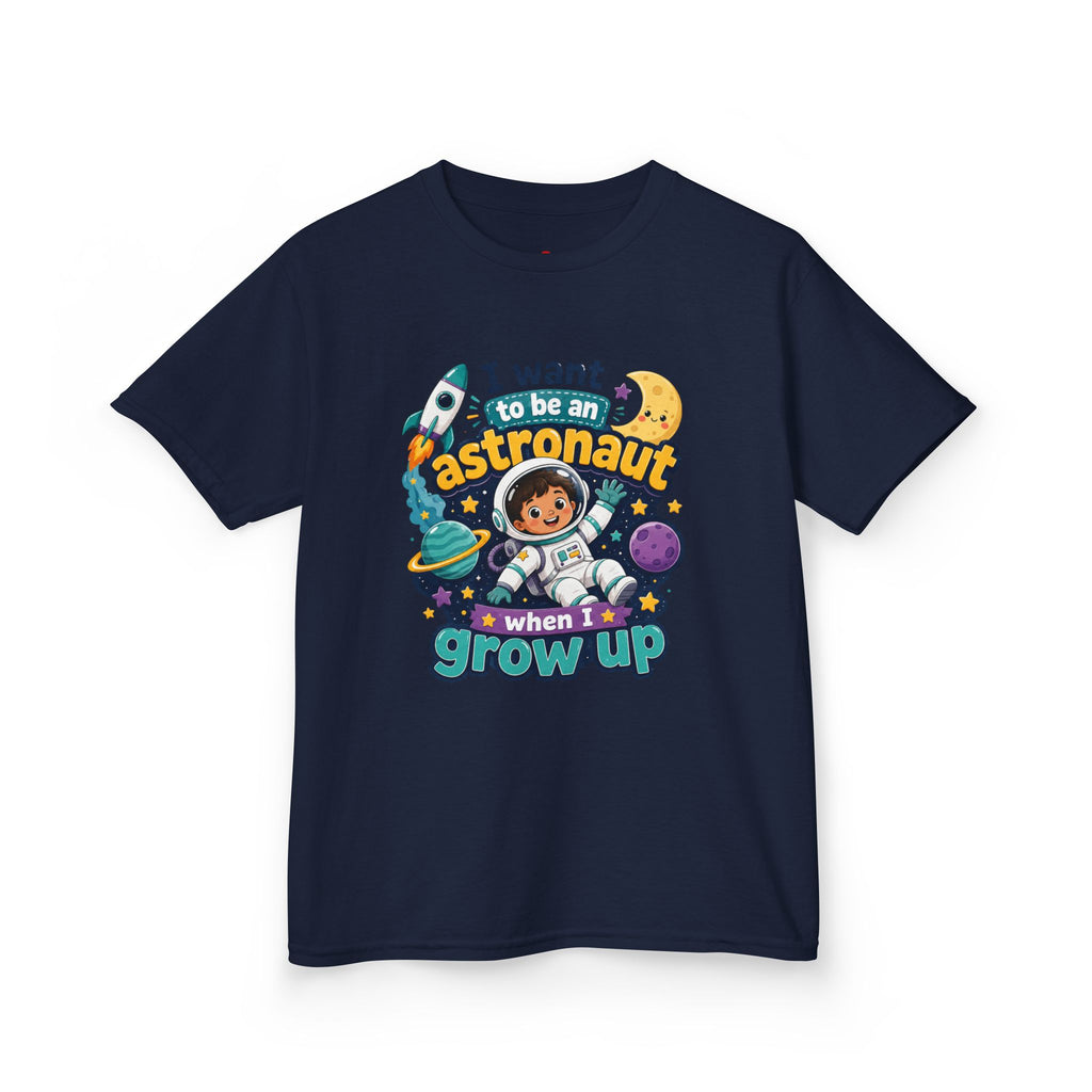 Kids Astronaut T-Shirt — "I Want to Be an Astronaut When I Grow Up" Space Tee