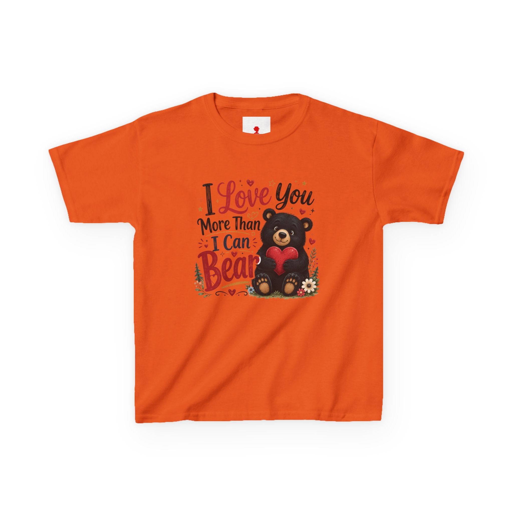 Kids T-Shirt - "I Love You More Than I Can Bear" Cute Bear Valentine Tee