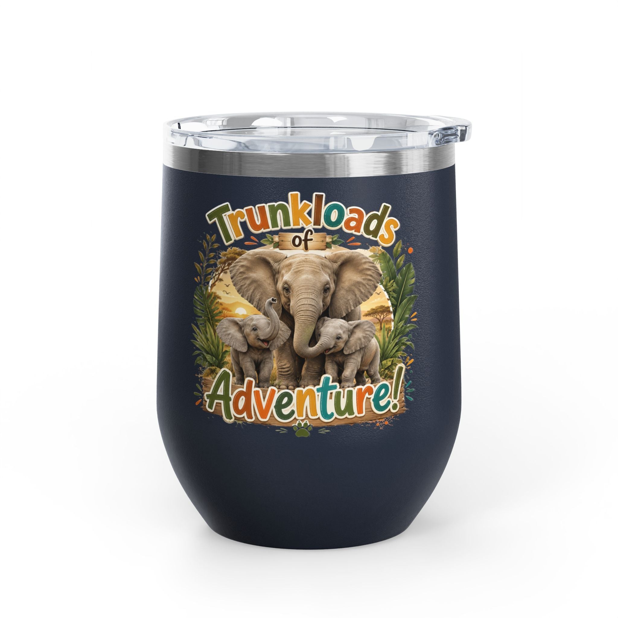 Elephant 'Trunkloads of Adventure' 12oz Tumbler