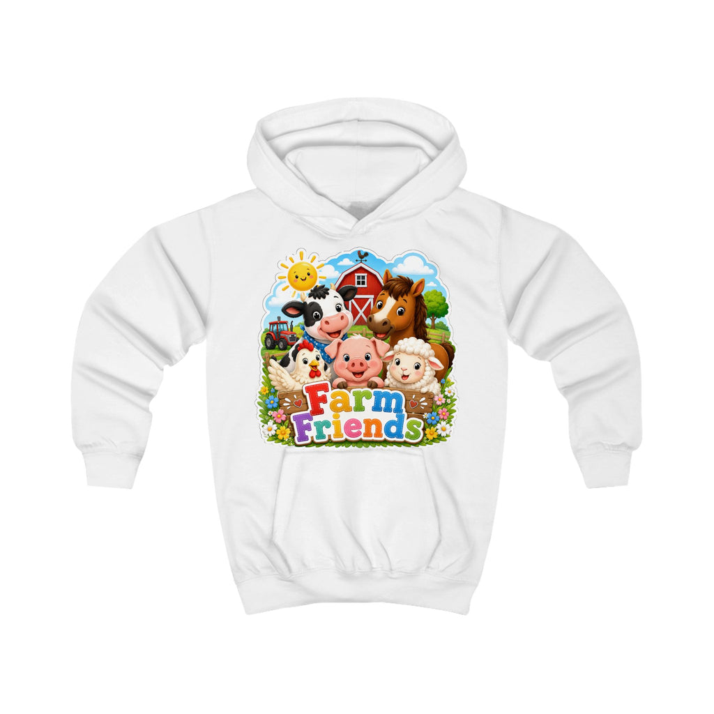 Kids Hoodie — Cute "Farm Friends" Animal Graphic Pullover for Toddlers & Children