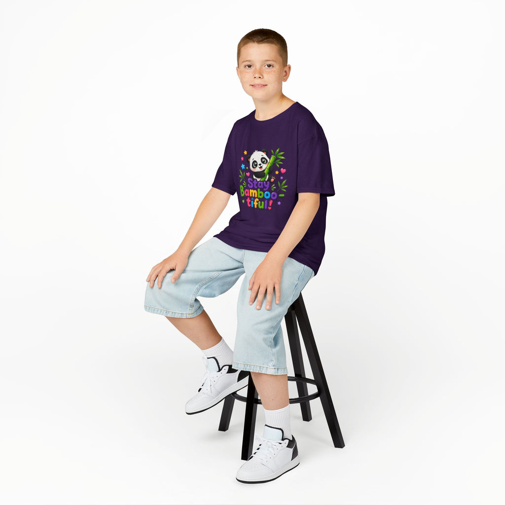 Kids Panda 'Stay Bambootiful!' T-Shirt — Cute Bamboo Forest Tee for Boys & Girls