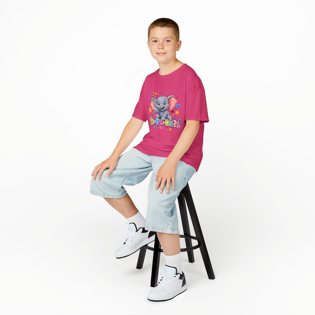 Kids T-Shirt — "Ele-fun-tastic!" Cute Elephant Graphic Tee for Toddlers, Birthday & Playtime