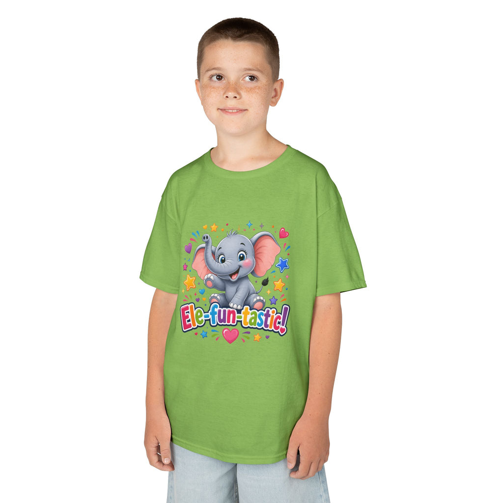 Kids T-Shirt — "Ele-fun-tastic!" Cute Elephant Graphic Tee for Toddlers, Birthday & Playtime