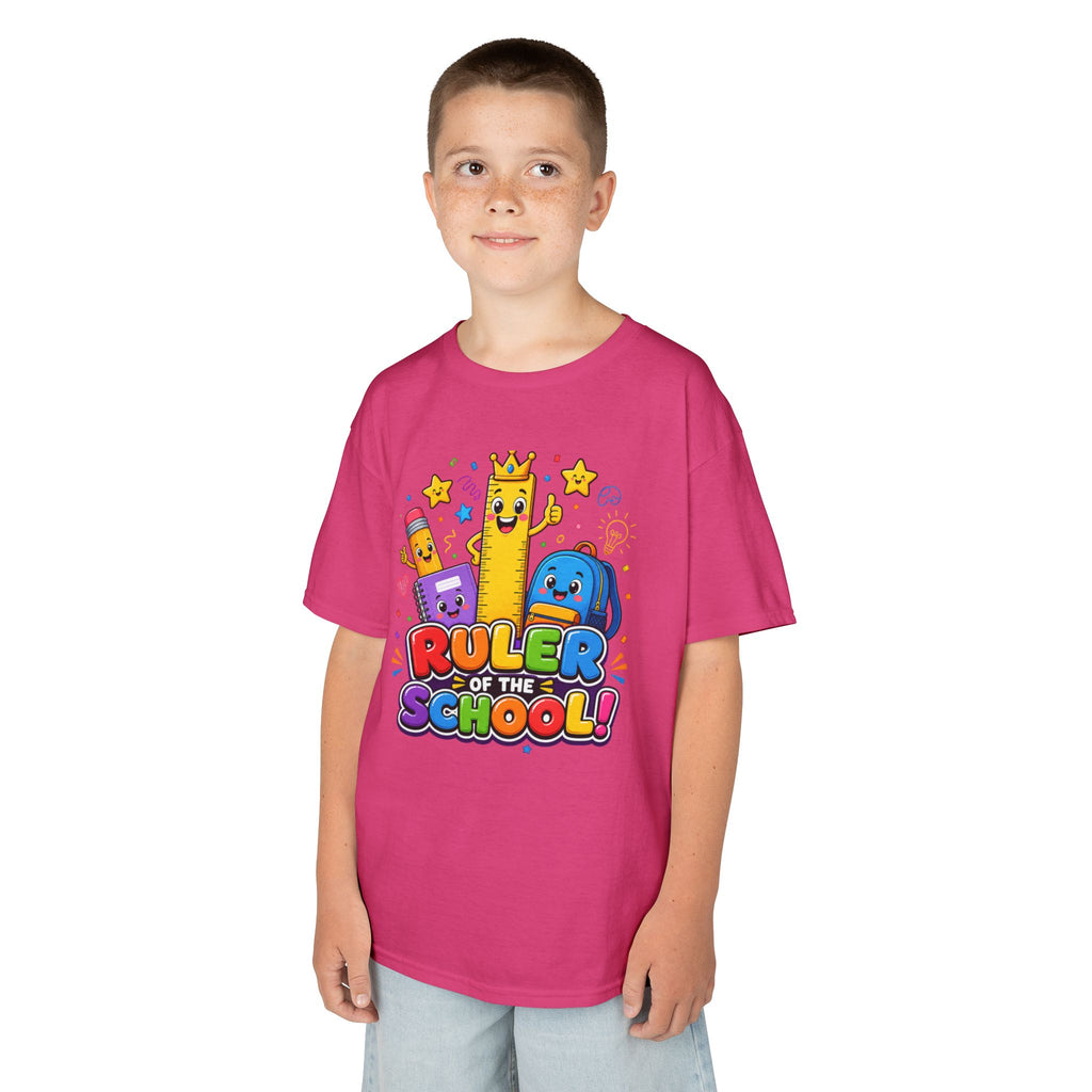 Ruler of the School kids T-Shirt | Cute School Supplies Graphic