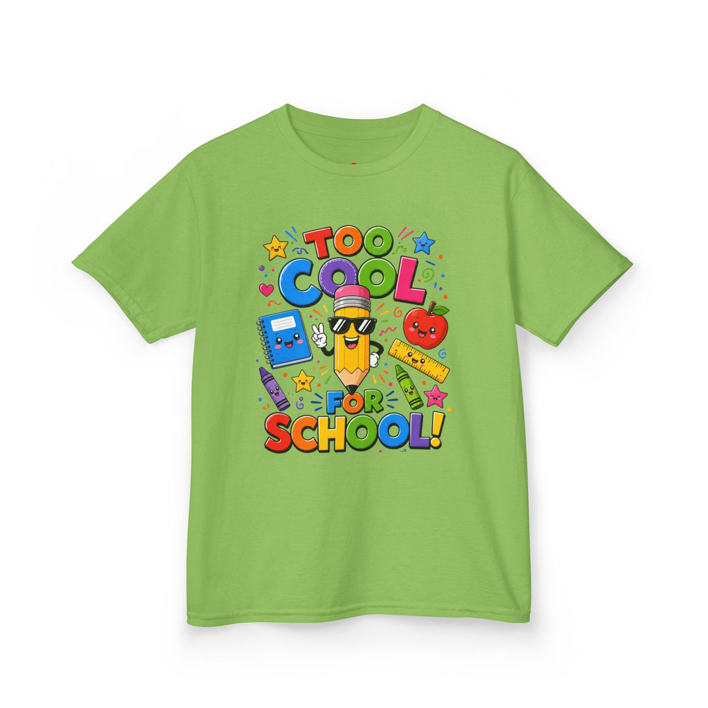 Too Cool For School Kids Tee | Cute Pencil School Supplies Back to School
