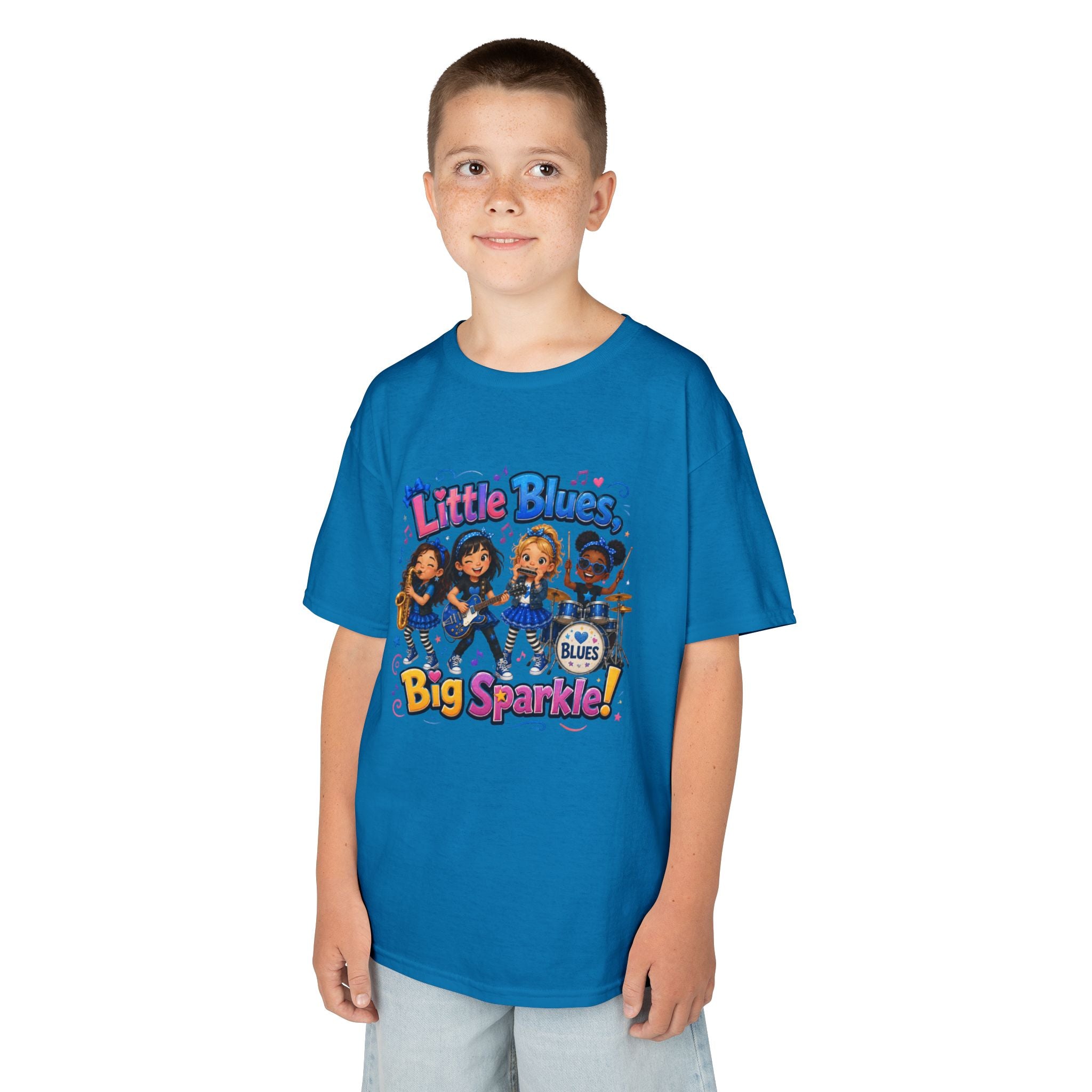 Kids Tee — "Little Blues Big Sparkle" Band Graphic