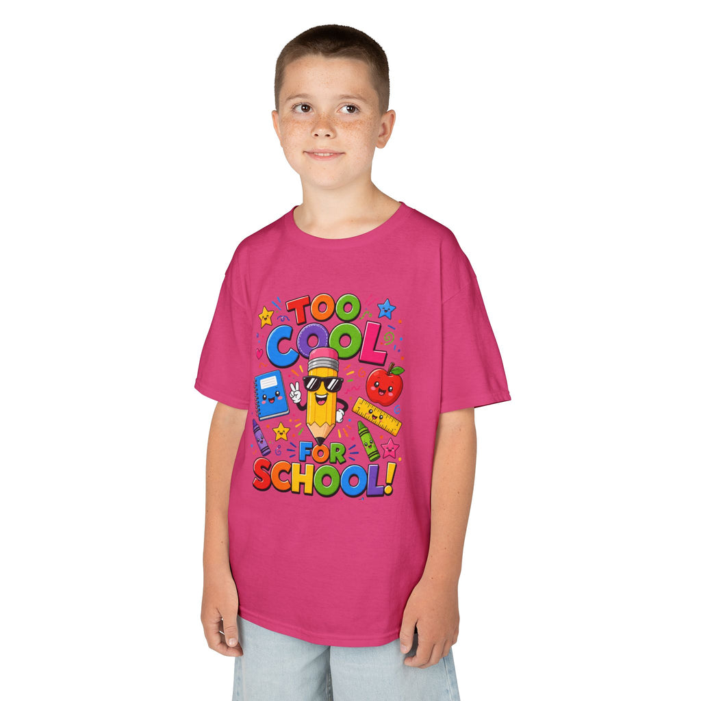 Too Cool For School Kids Tee | Cute Pencil School Supplies Back to School