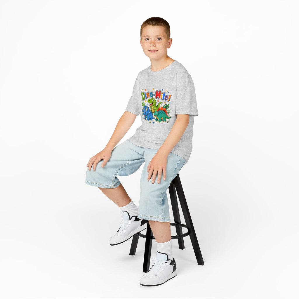 Kids T-Shirt - "Dino-Mite!" Colorful Dino Crew Tee for Toddlers & Kids