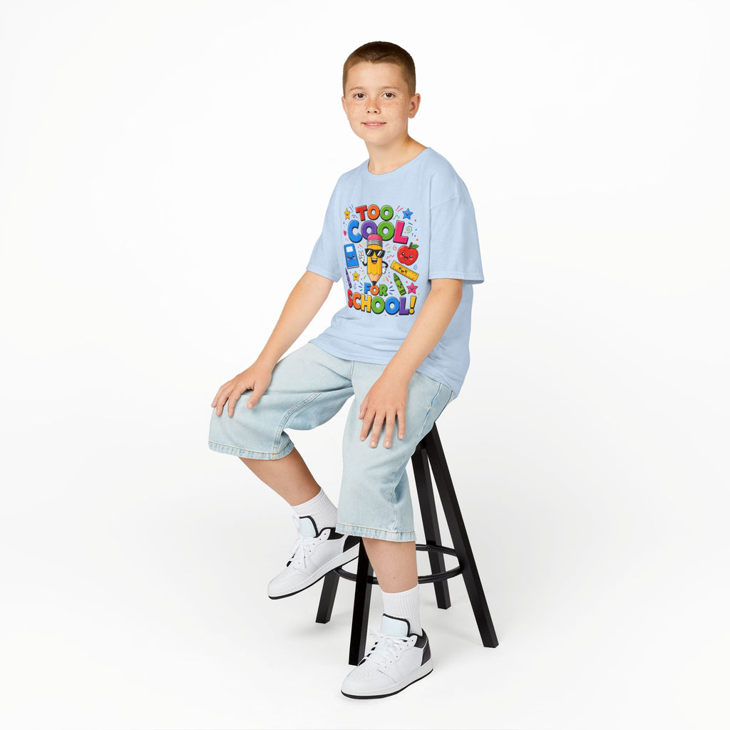 Too Cool For School Kids Tee | Cute Pencil School Supplies Back to School