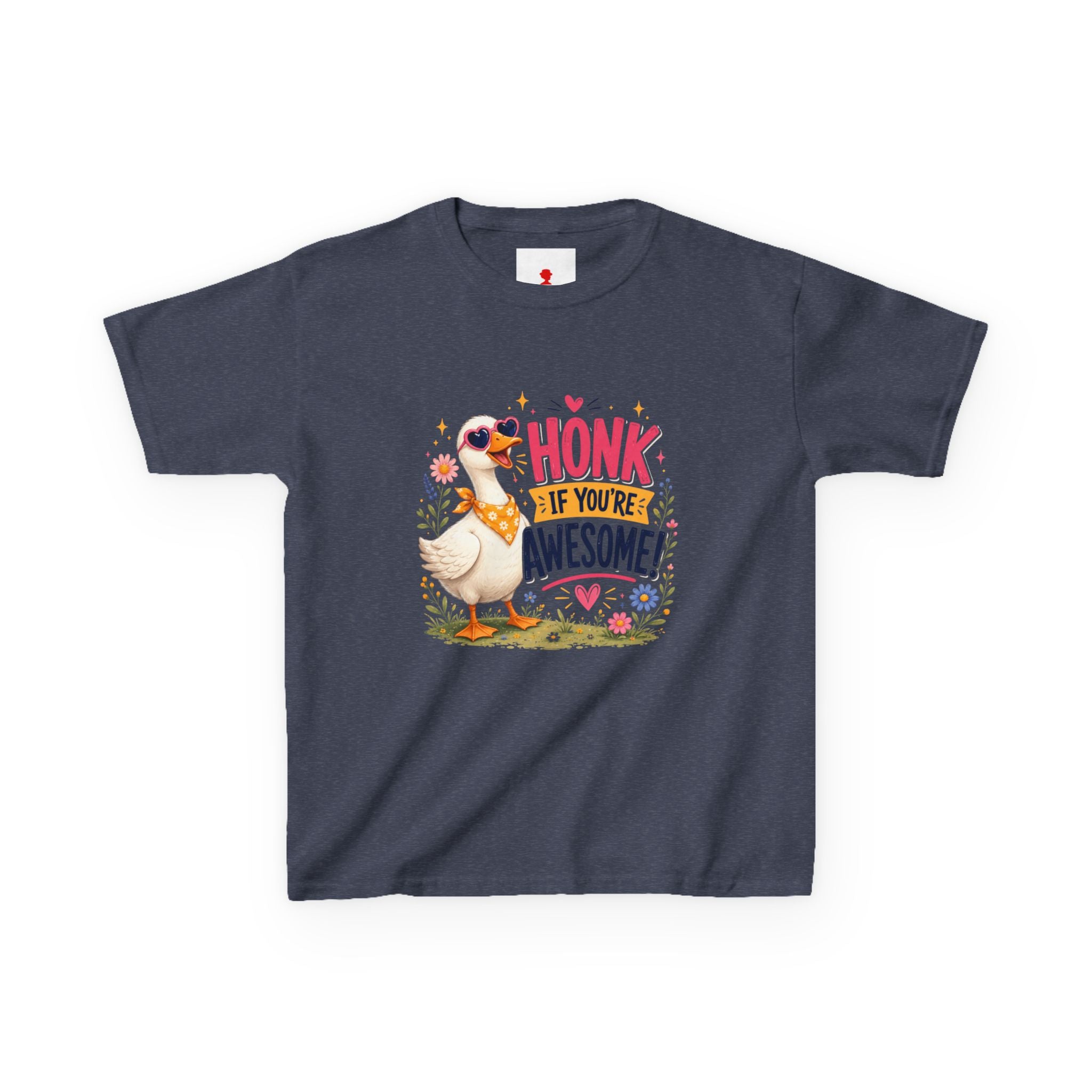 Kids Tee — "Honk If You're Awesome!" Cute Goose Graphic Shirt