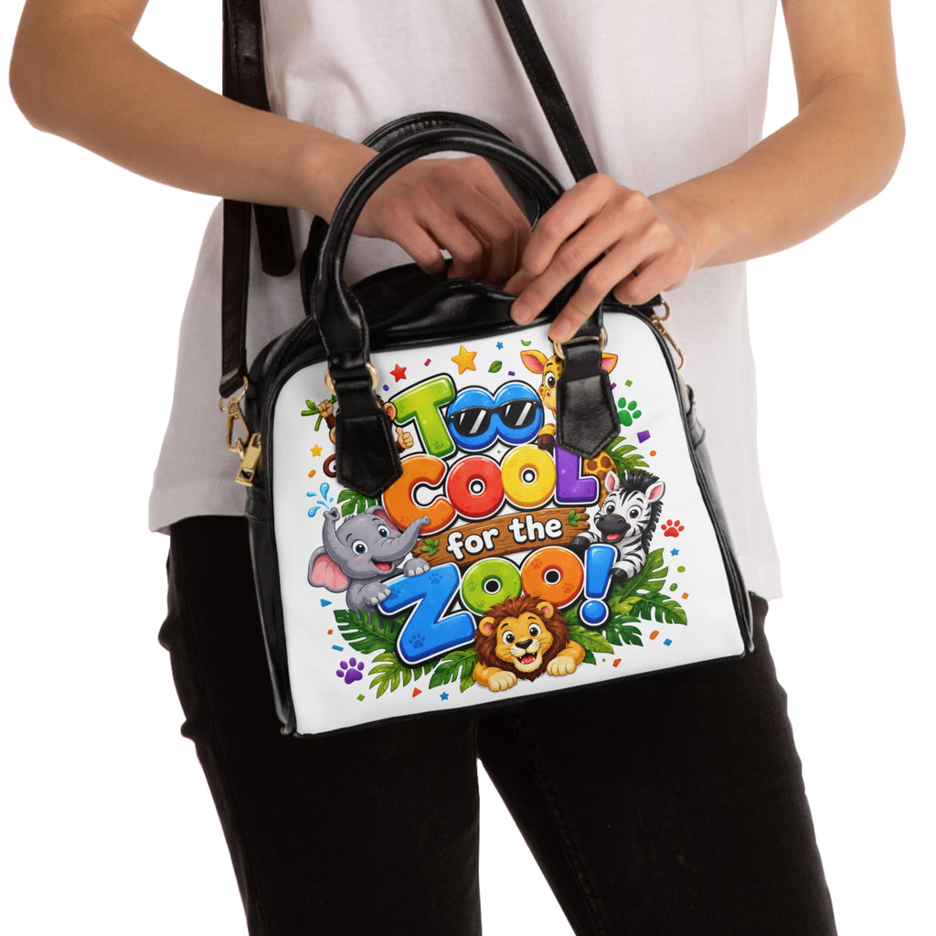 Shoulder Handbag — "Too Cool for the Zoo" Cute Kids Animal Tote