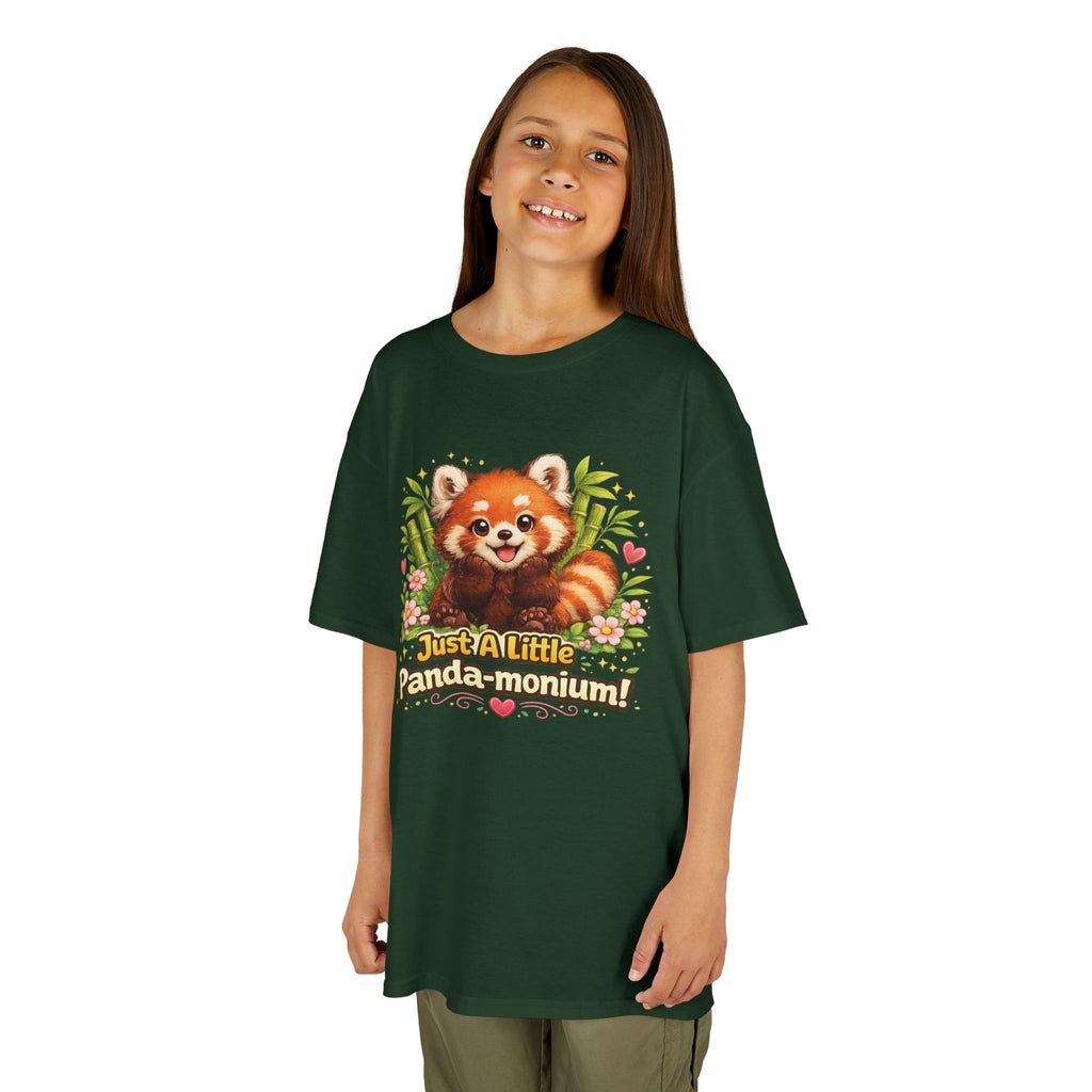 Red Panda Illustration Kids T-Shirt | "Just A Little Panda-monium"