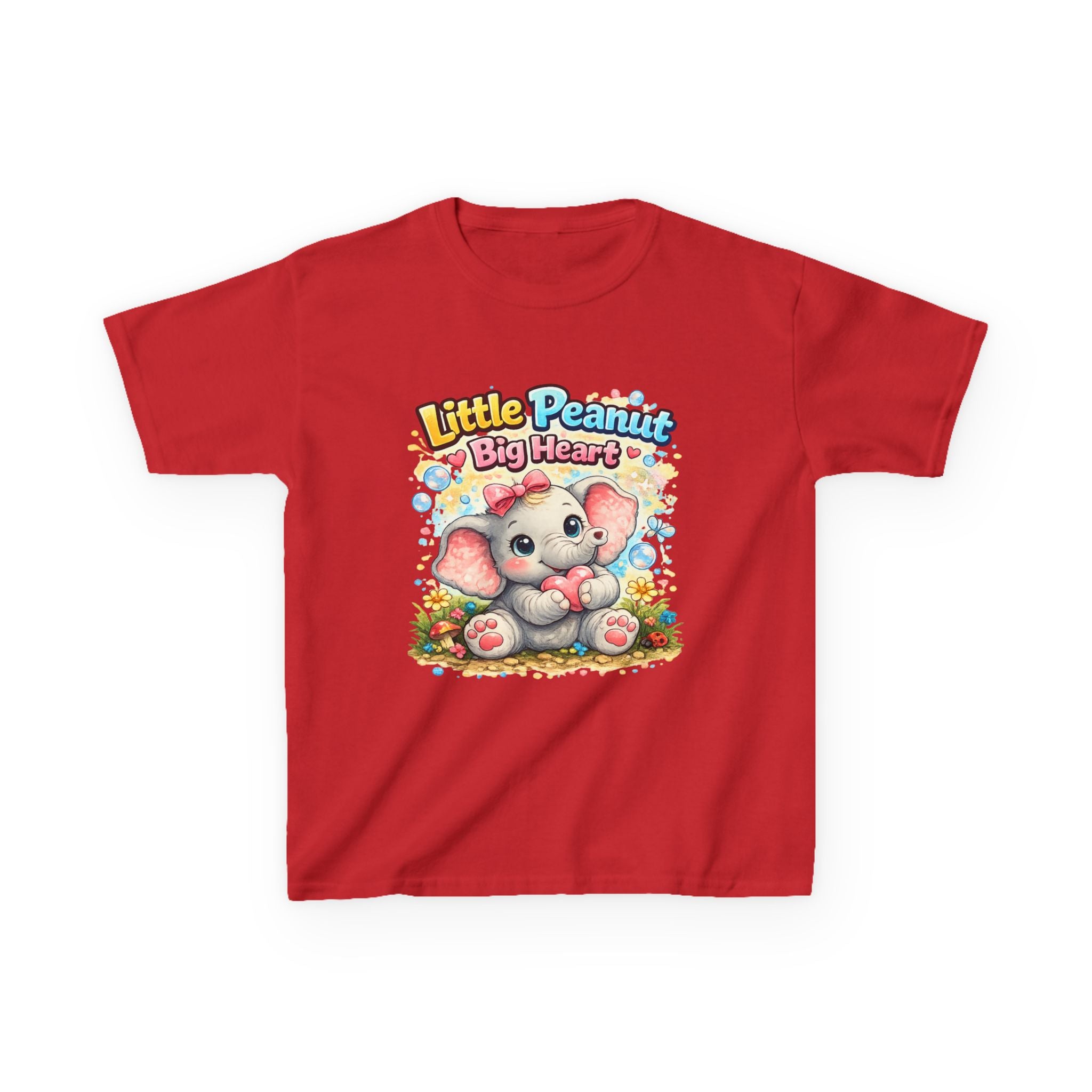 Kids Tee — "Little Peanut Big Heart" Cute Baby Elephant Shirt for Toddlers