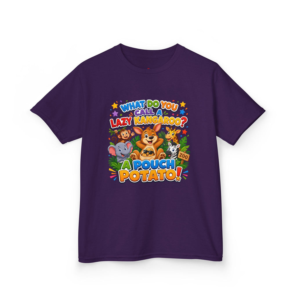 Lazy Kangaroo Pouch Potato Kids T-Shirt | Cute Animal Nursery Tee