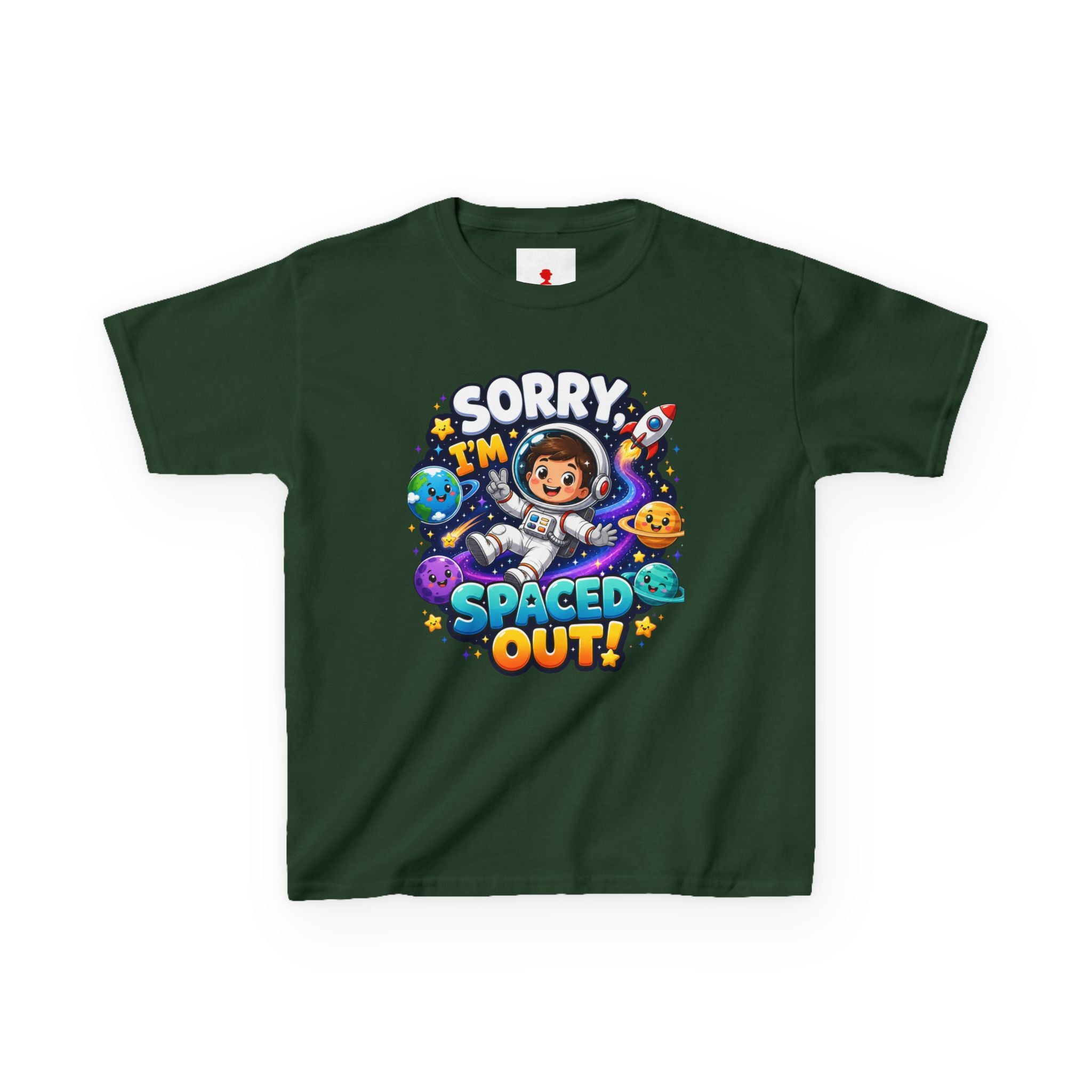 Spaced Out Kids T-Shirt — "Sorry I'm Spaced Out!" Cute Space Astronaut Tee