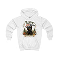 Brave Little Bear Kids Hoodie — 'Adventure Awaits' Woodland Bear Sweatshirt