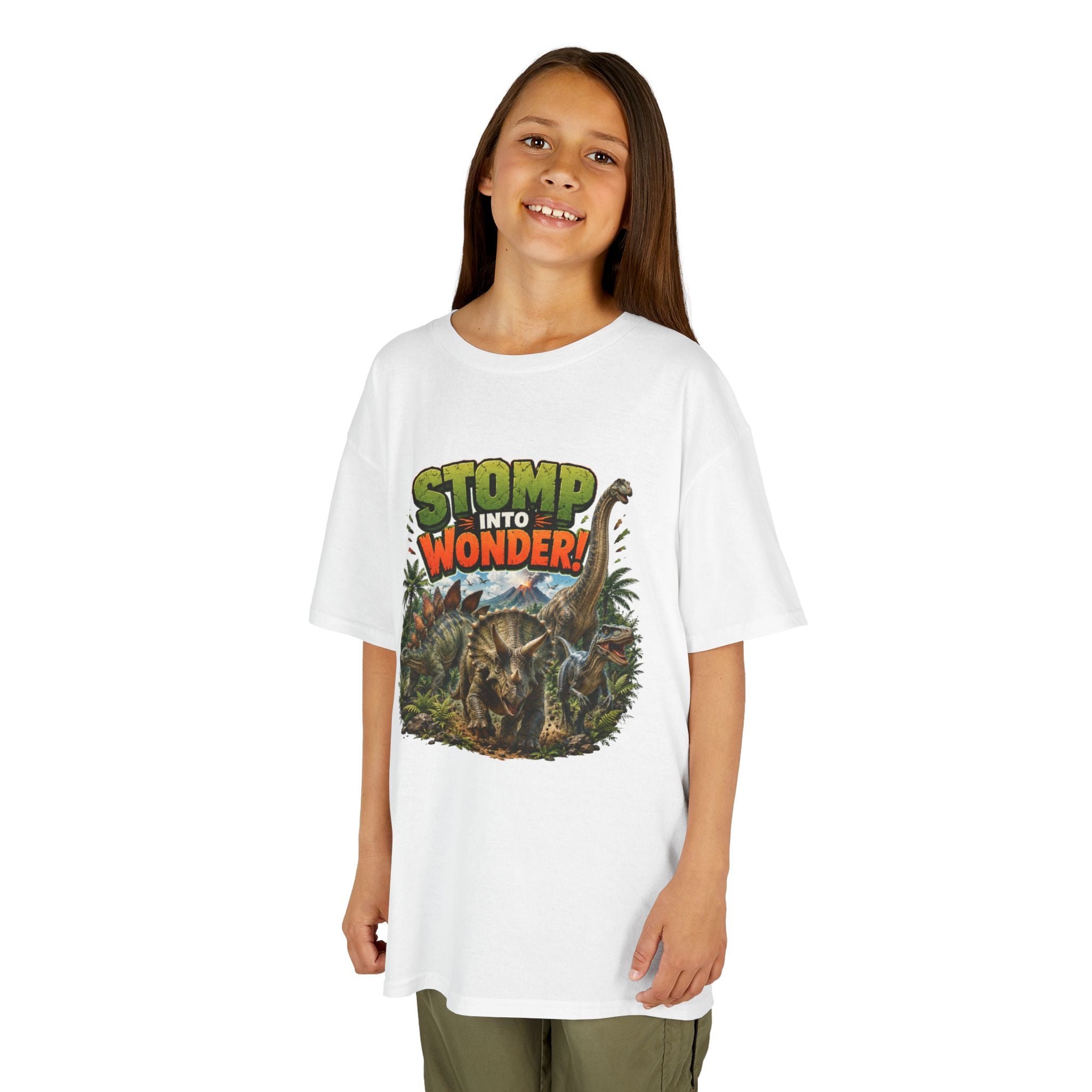 Kids T-Shirt - "Stomp Into Wonder" Dinosaur Graphic Tee