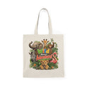 Wild About Adventure Tote Bag — Cute Jungle Animal Canvas Tote for Kids & Moms