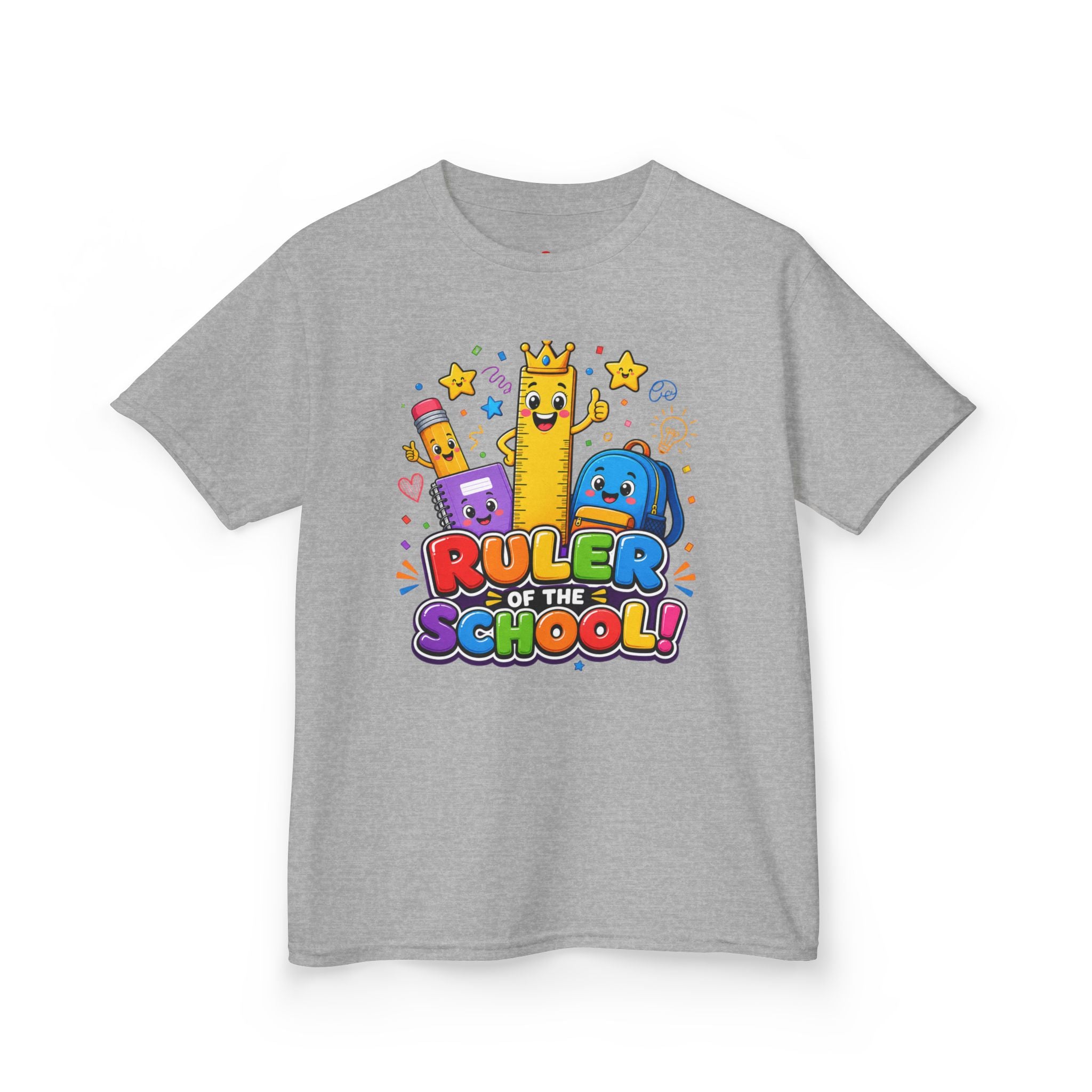 Ruler of the School kids T-Shirt | Cute School Supplies Graphic