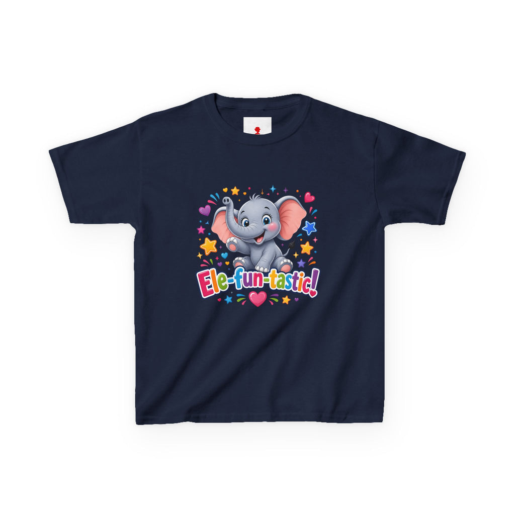 Kids T-Shirt — "Ele-fun-tastic!" Cute Elephant Graphic Tee for Toddlers, Birthday & Playtime