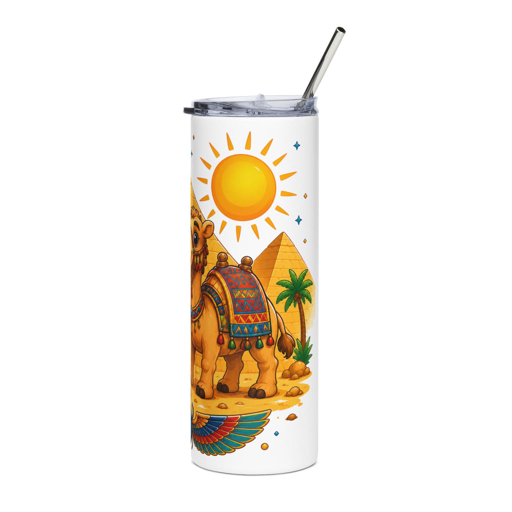 Egyptian Cat and Camel Tumbler | 20oz Stainless Steel Travel Cup