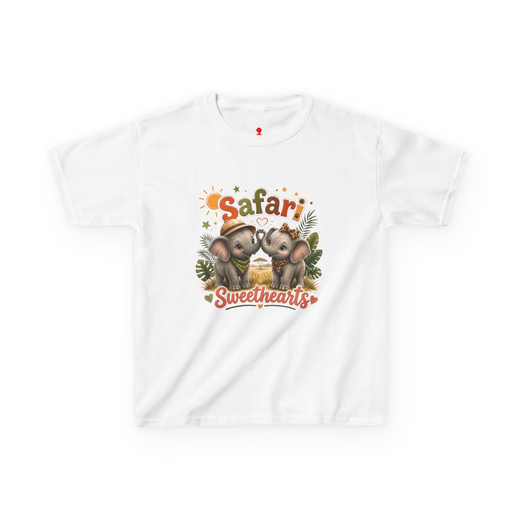 Kids Safari Sweethearts Tee — Cute Elephant Jungle Graphic T-Shirt