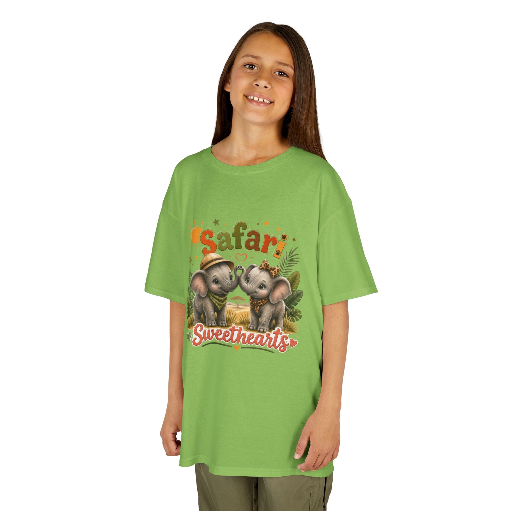 Kids Safari Sweethearts Tee — Cute Elephant Jungle Graphic T-Shirt
