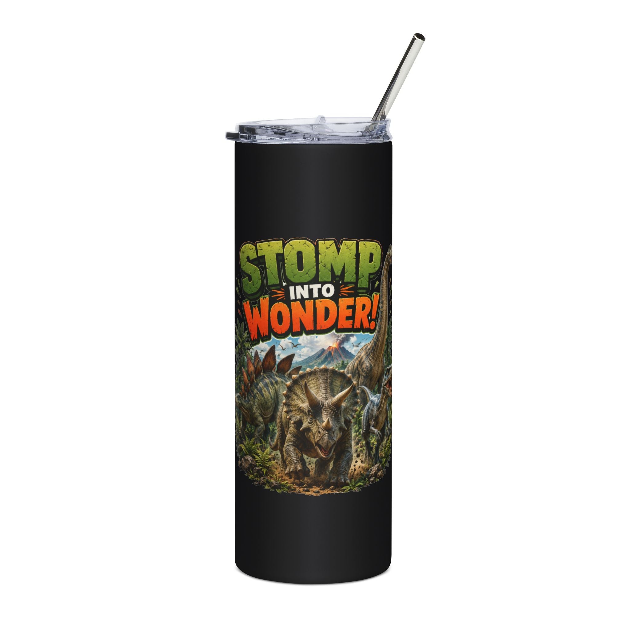 Tumbler - Stomp Into Wonder! Dinosaur 20oz Stainless Steel Travel Cup