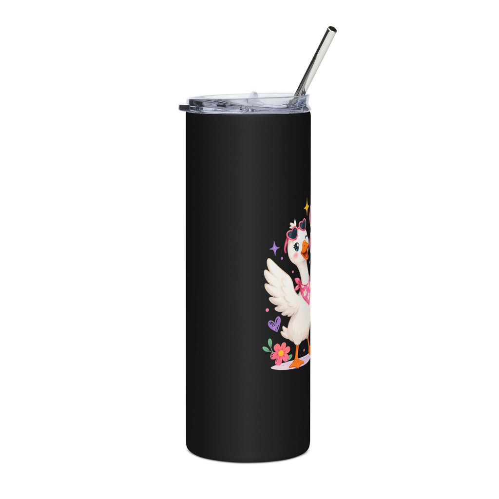 Silly Goose Club 20oz Stainless Steel Tumbler — Insulated Travel Cup with Cute Goose Design