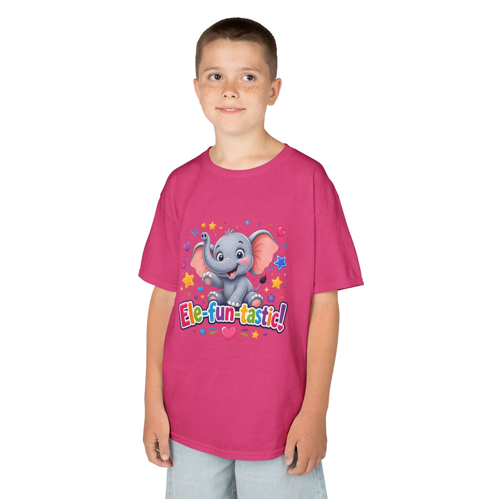Kids T-Shirt — "Ele-fun-tastic!" Cute Elephant Graphic Tee for Toddlers, Birthday & Playtime