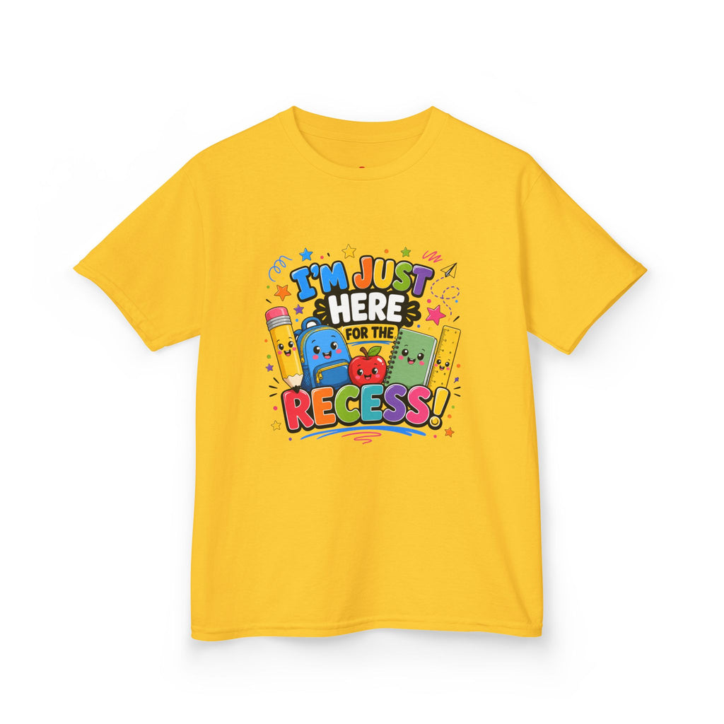 I'm Just Here for Recess Kids T-Shirt | Playful School Graphic Tee