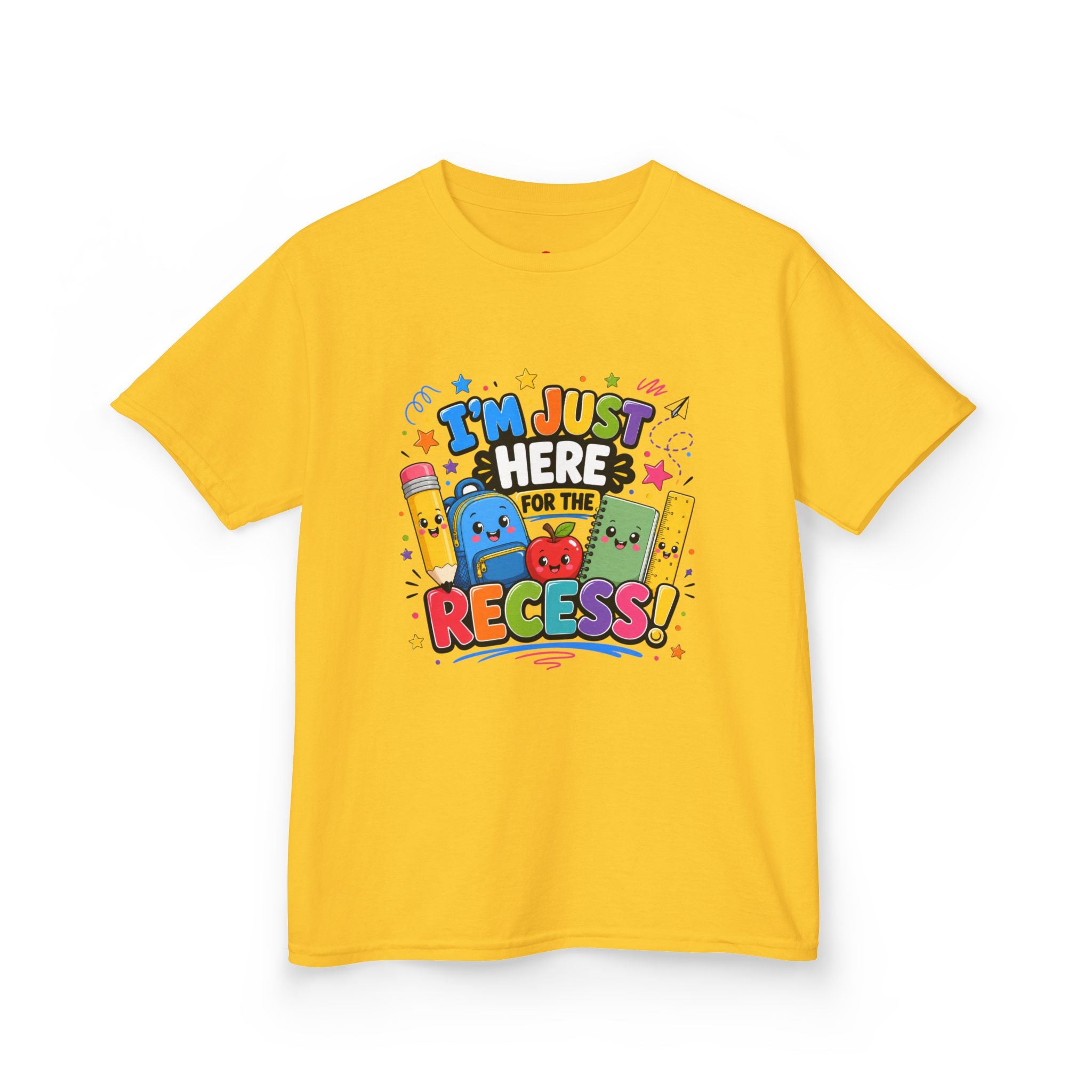 I'm Just Here for Recess Kids T-Shirt | Playful School Graphic Tee
