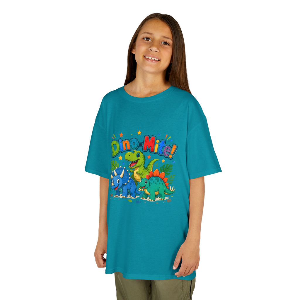 Kids T-Shirt - "Dino-Mite!" Colorful Dino Crew Tee for Toddlers & Kids