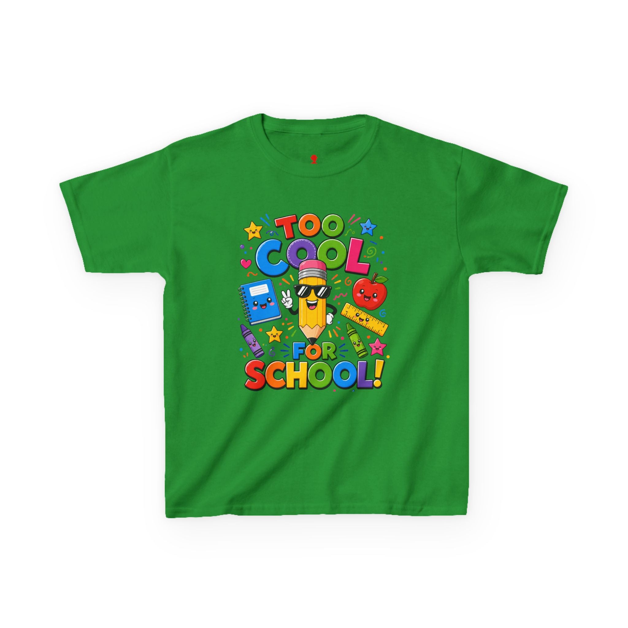 Too Cool For School Kids Tee | Cute Pencil School Supplies Back to School
