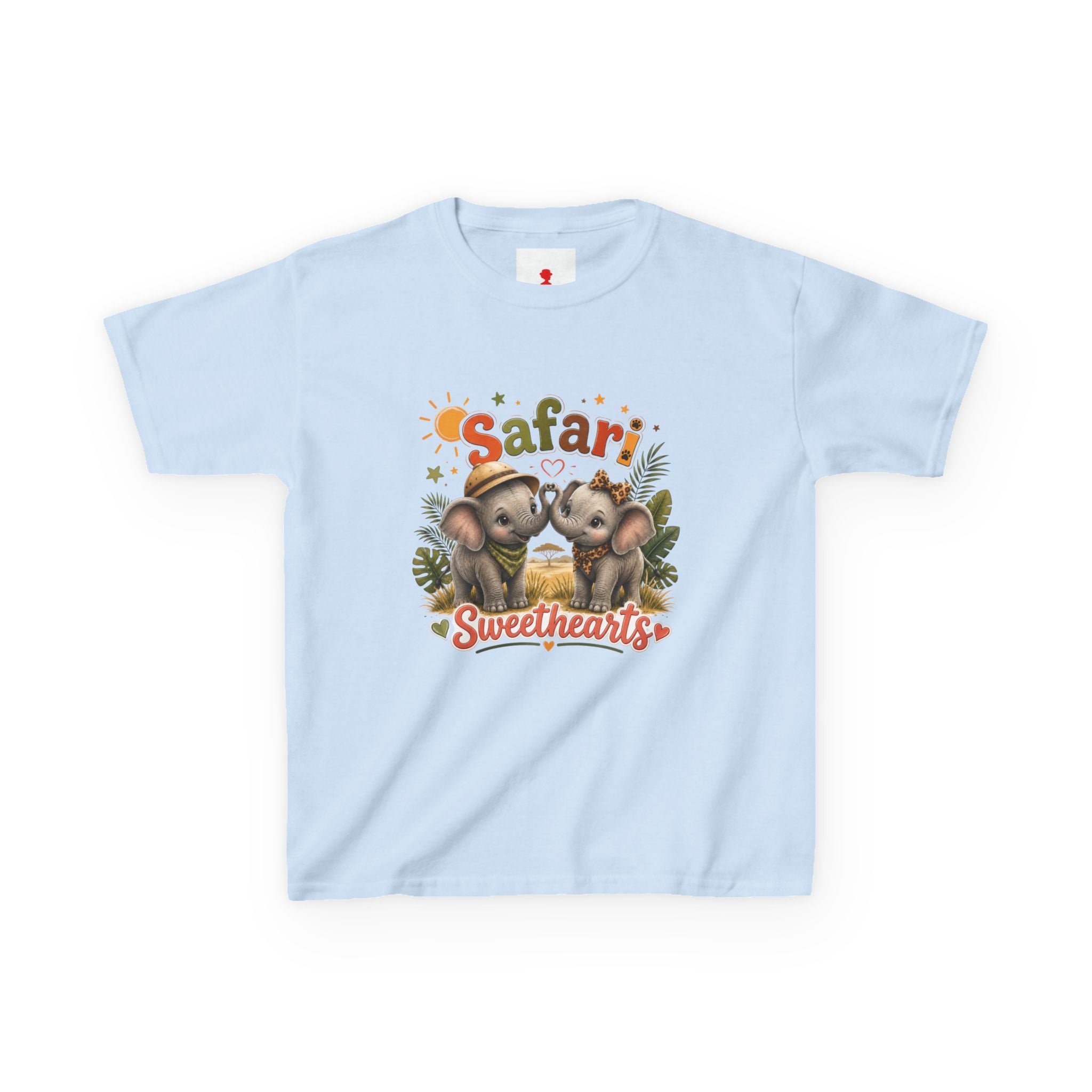 Kids Safari Sweethearts Tee — Cute Elephant Jungle Graphic T-Shirt