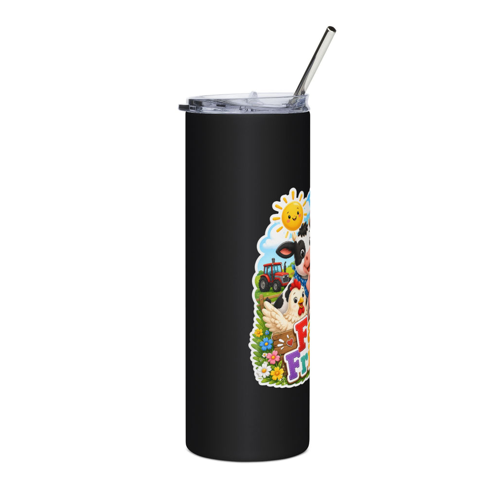 Farm Friends 20oz Stainless Steel Tumbler — Cute Kids Barnyard Animal Travel Cup